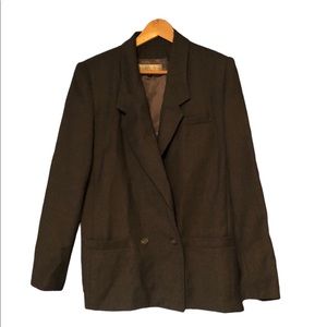 Bankers Club Wool Blazer Dark Gray